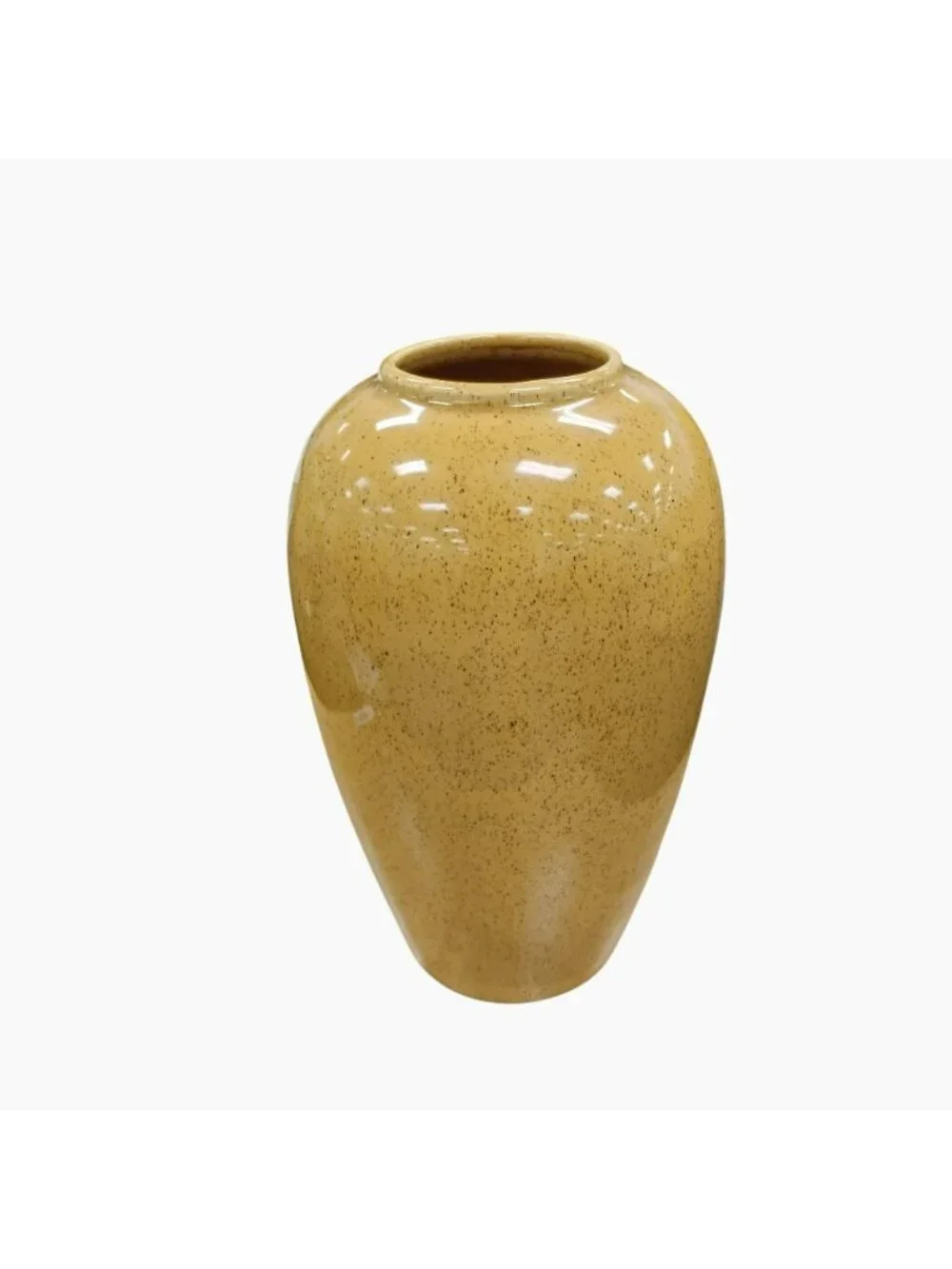 Vintage Royal Haeger Yellow Speckled Vase 13